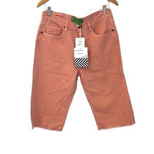 Anthropologie Sandrine Rose Womens Bermuda Shorts Virgin Label Stretch Pink 28